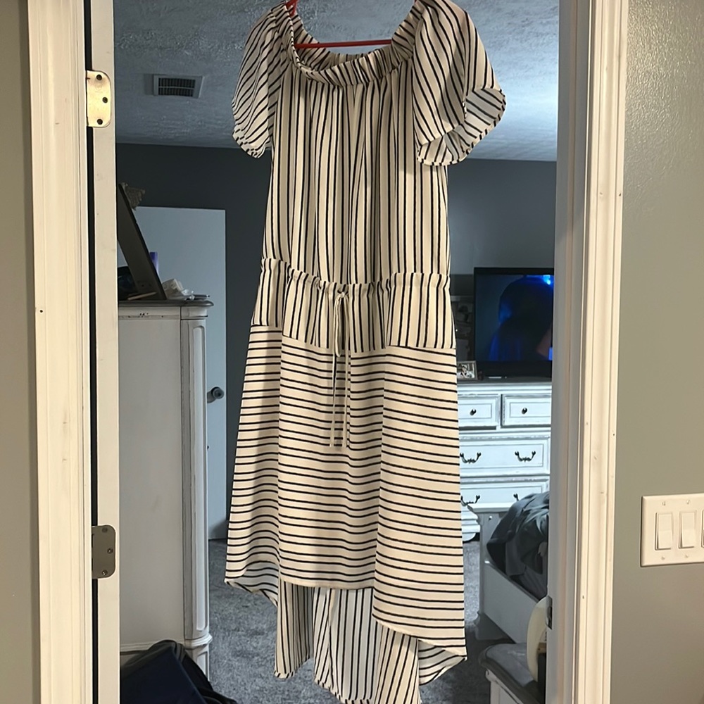Womens high low off the shoulder dress